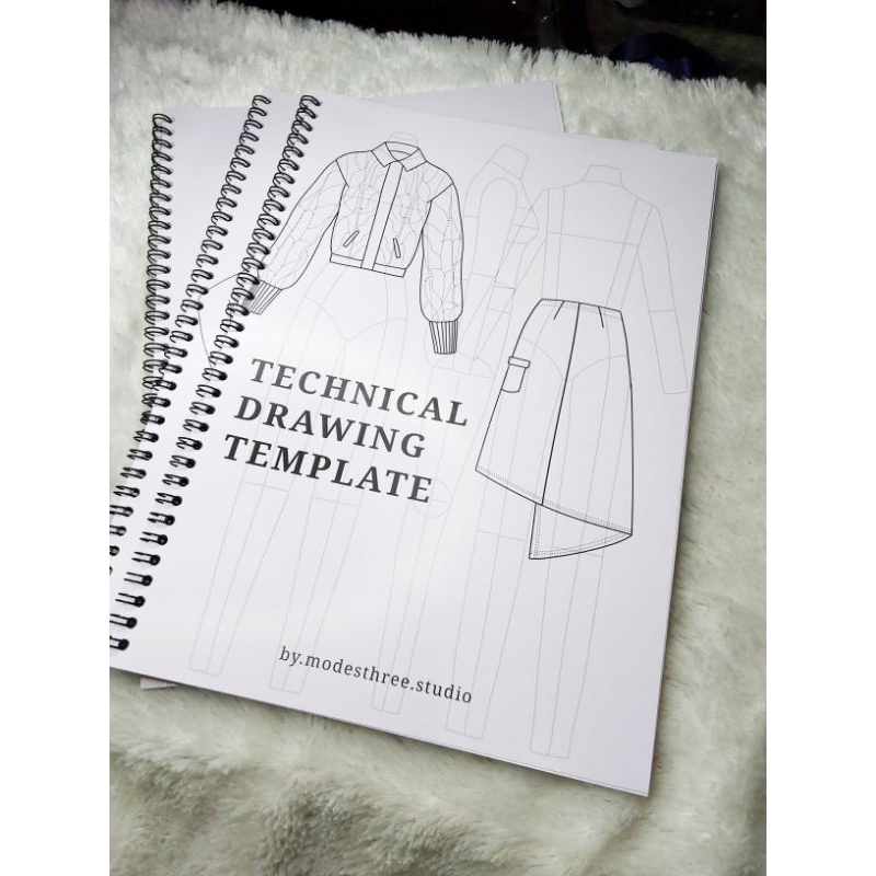 

Technical drawing template / Fashion Design Book