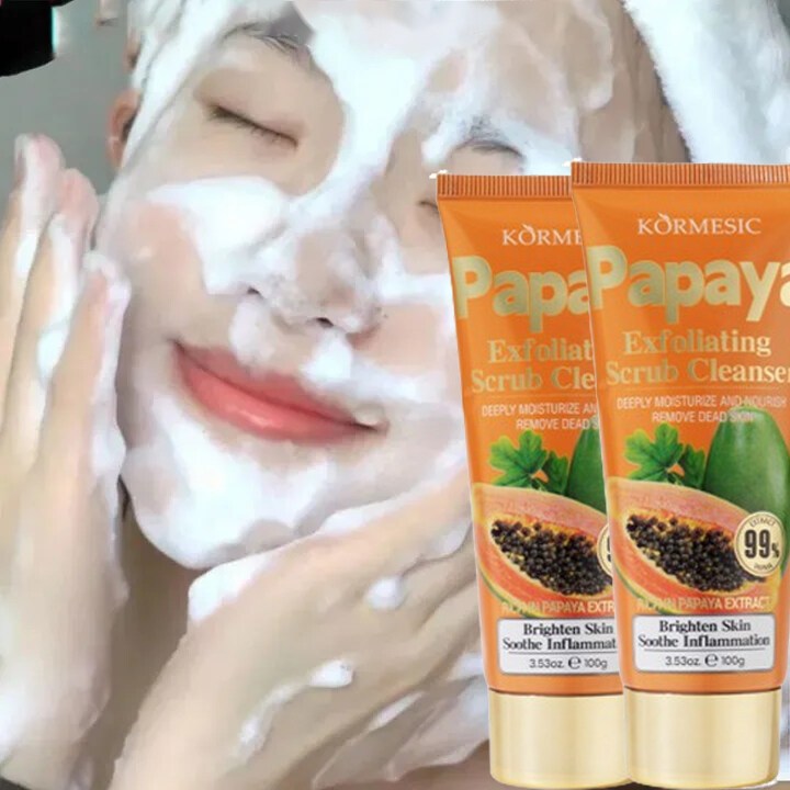 100ML Sabun papaya facial foam brightening - Cleanser wajah Papaya Whitening Facial cleanser Pembers