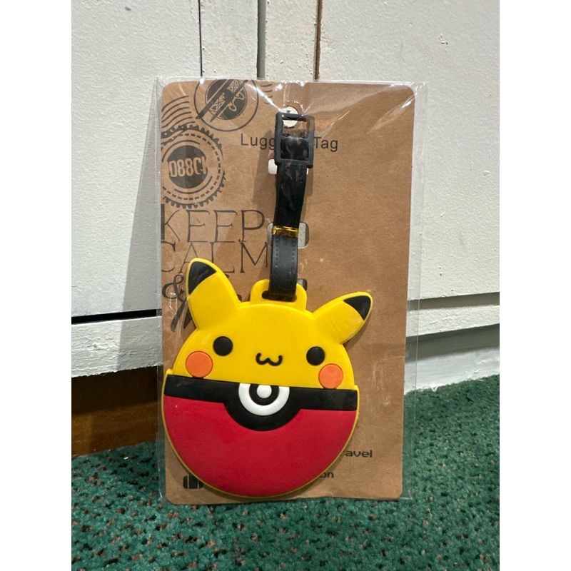 luggage tag / gantungan tas koper pokemon ball pikachu