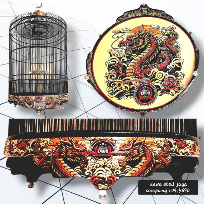 Sangkar Murai Ebod Jaya PVC Stiker Decal Sangkar Murai Ebod Jaya PVC Stiker Decal No 2 Fullset Drgon