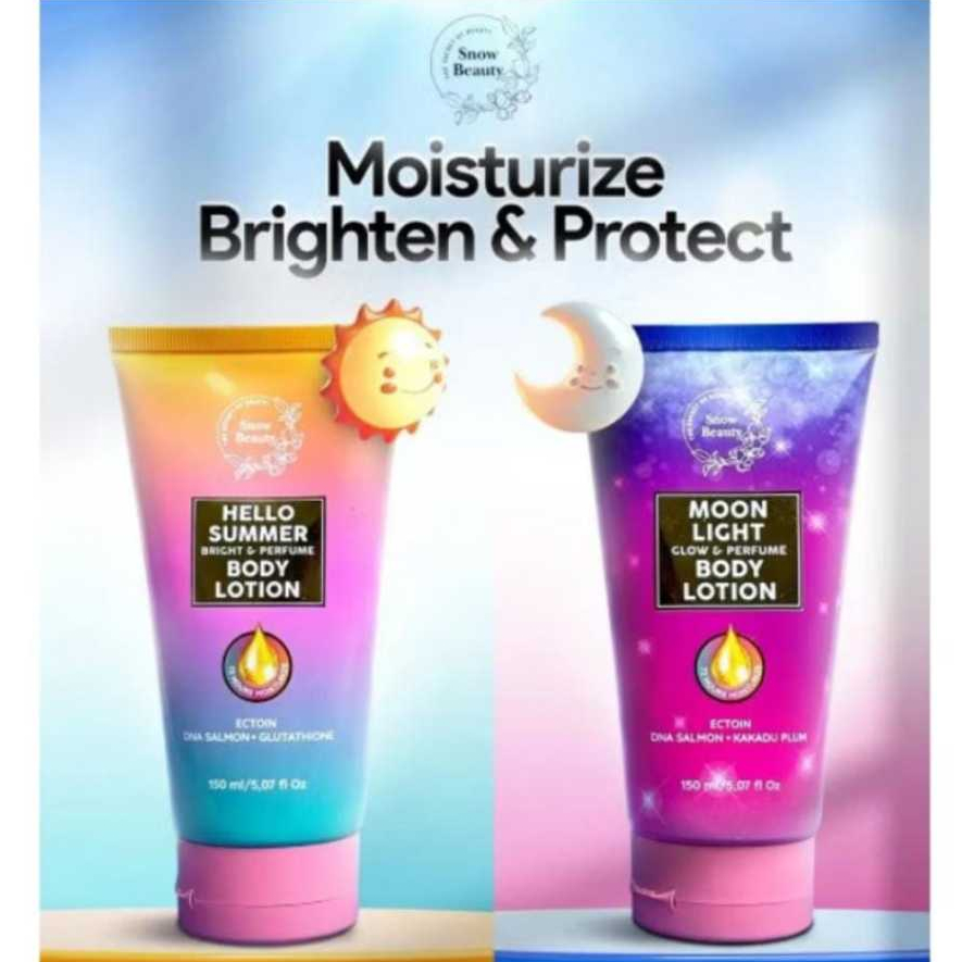 Snow Beauty Body Lotion hello summer & moon light ~ Lotion pencerah| Viral | Mencerahkan 100% ORI