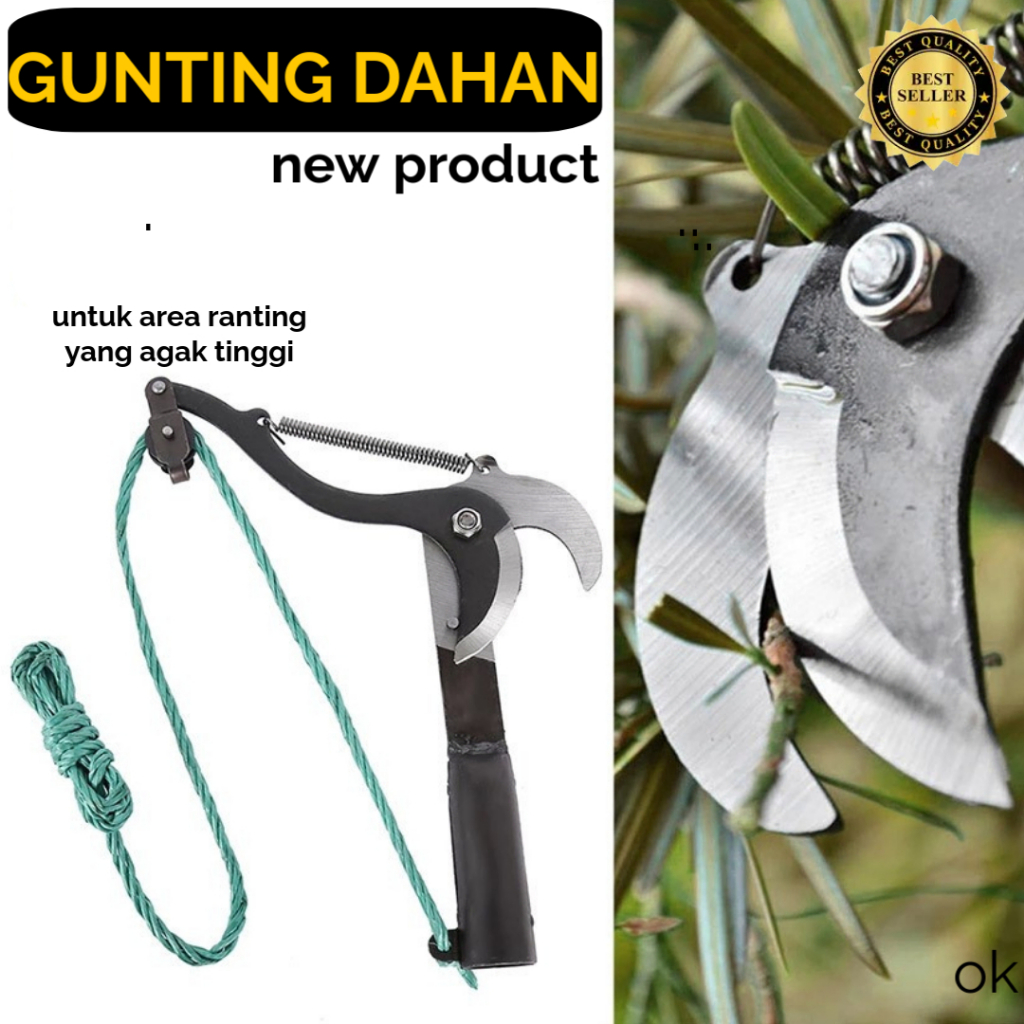Gunting Ranting Tinggi Gunting Kebun Gunting Panjang Tinggi Gunting Pisau Potong Dahan Ranting Pohon