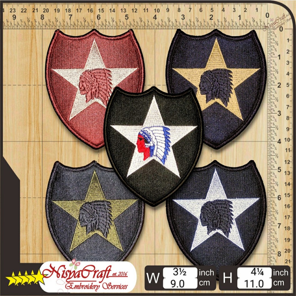 NCEP0101-0041 US ARMY 2nd Infantry Division | DIVISION | Shoulder Sleeve Insignia (SSI)  Patch Bordi