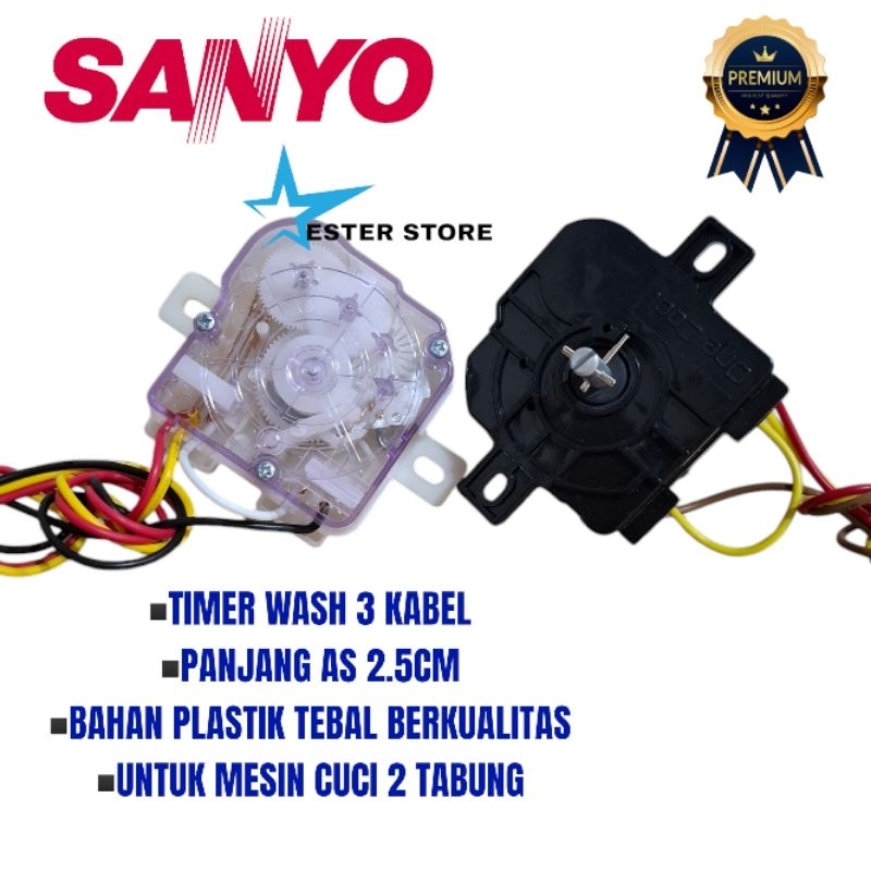 Sanyo Timer wash mesin cuci 3 kabel/Timer mesin cuci  Sanyo 2 tabung