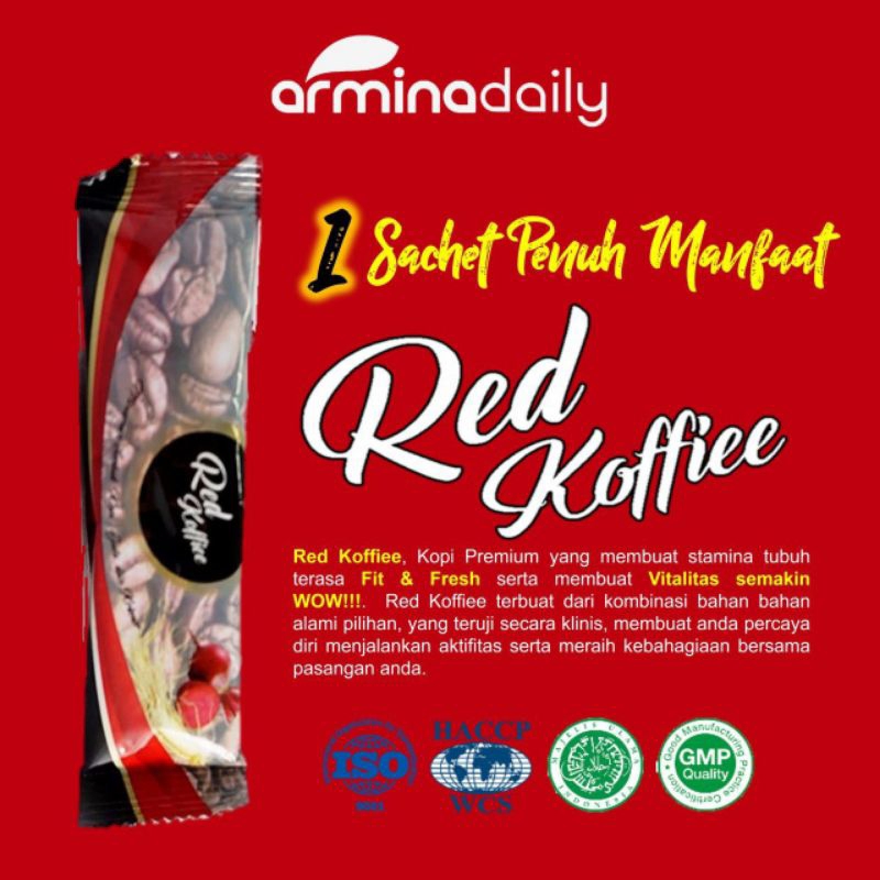 

( PROMO ) Kopi merah Original Red Koffied Armina Daily (1 sachet/1 biji)