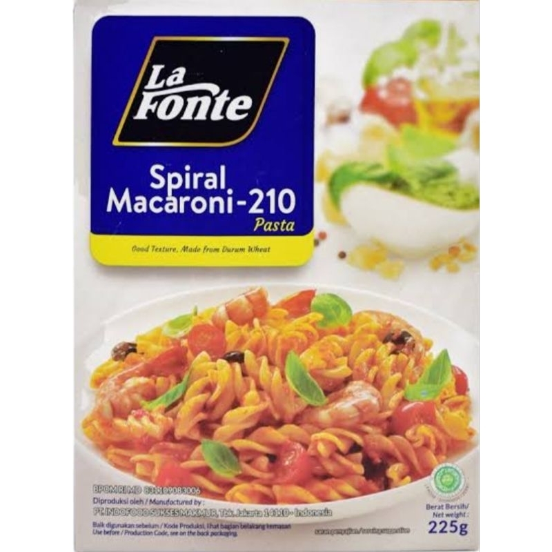 

La Fonte Pasta Spiral Macaroni 225 gram