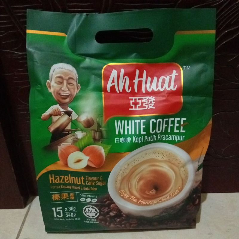 

Ah Huat White Coffee Hazelnut & Cane Sugar Isi 15