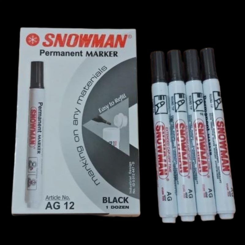 

Snowman Permanent Marker Spidol Permanen Hitam