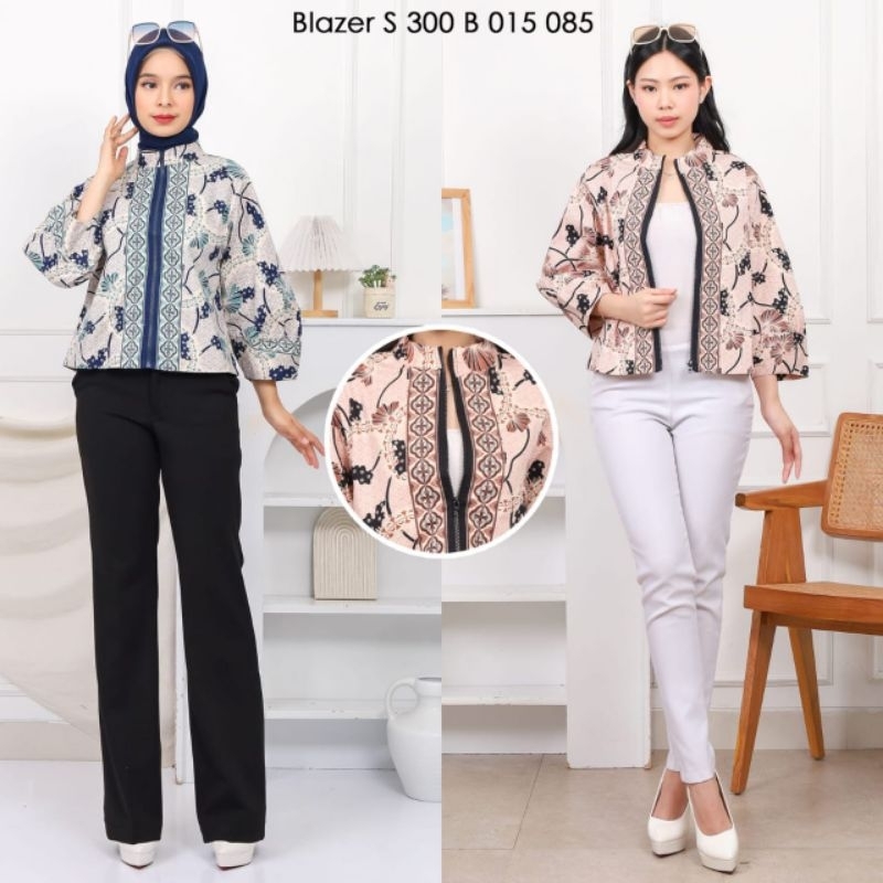 Atasan Batik Wanita Modern - Blazer Batik Wanita Modern - Blazer Batik Wanita Kerja Lengan Panjang