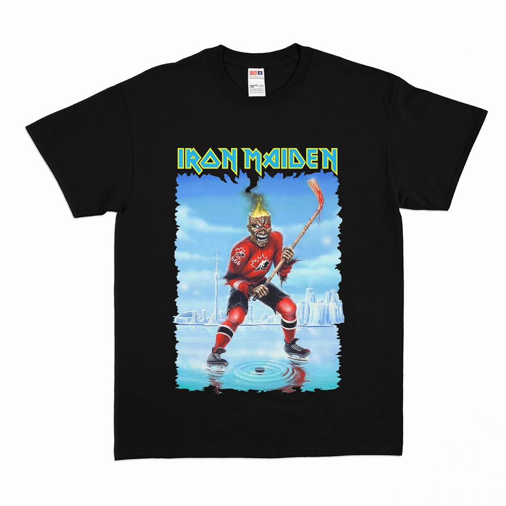 T-Shirt Oversize Iron Maiden some where - Hitam