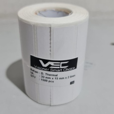 

LABEL BARCODE thermal 33 X 15 (2 LINE) isi 1500