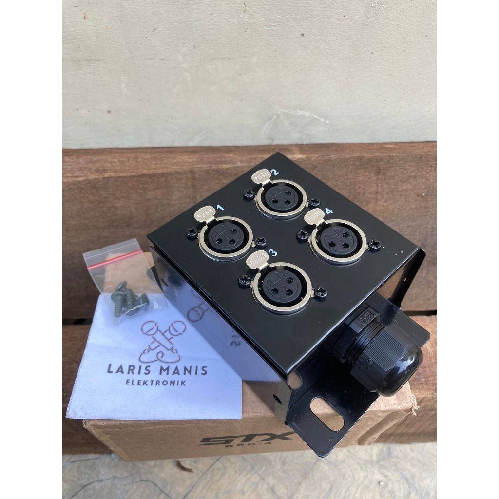 Box Snake isi 4 Channel STX BSC-4 Terminal Snake Cable STX XLR Besi Plat Tebal