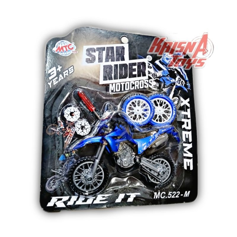 Novi Toys Motor cross mainan/Miniatur motor cross metalik/Motor cross mini