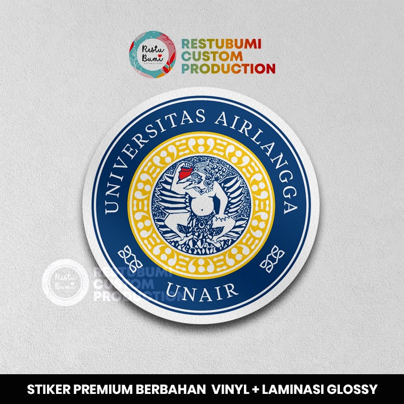 STIKER VINYL GLOSSY PREMIUN UNAIR UNIVERSITAS AIRLANGGA