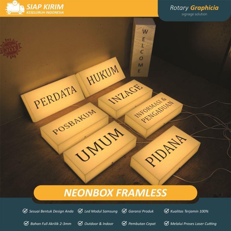 Neon Box Frameless ( neon box mini )