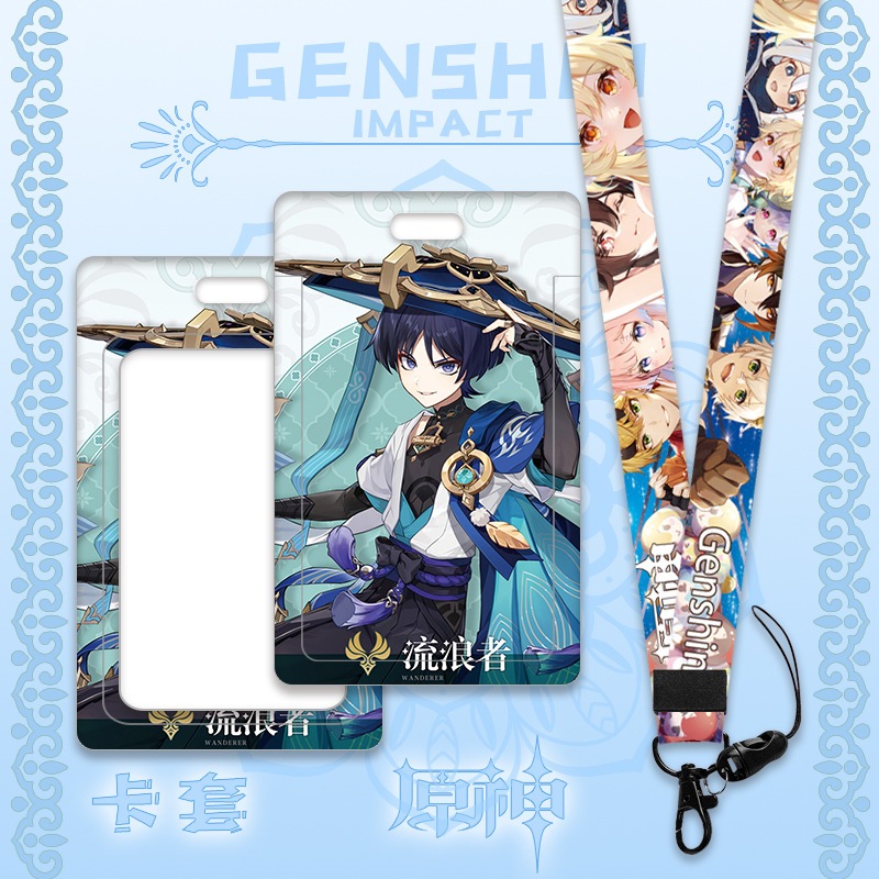

ATH Genshin ID Card Holder Lanyard Name Tag Wanderer Furina Alhaitham Raident