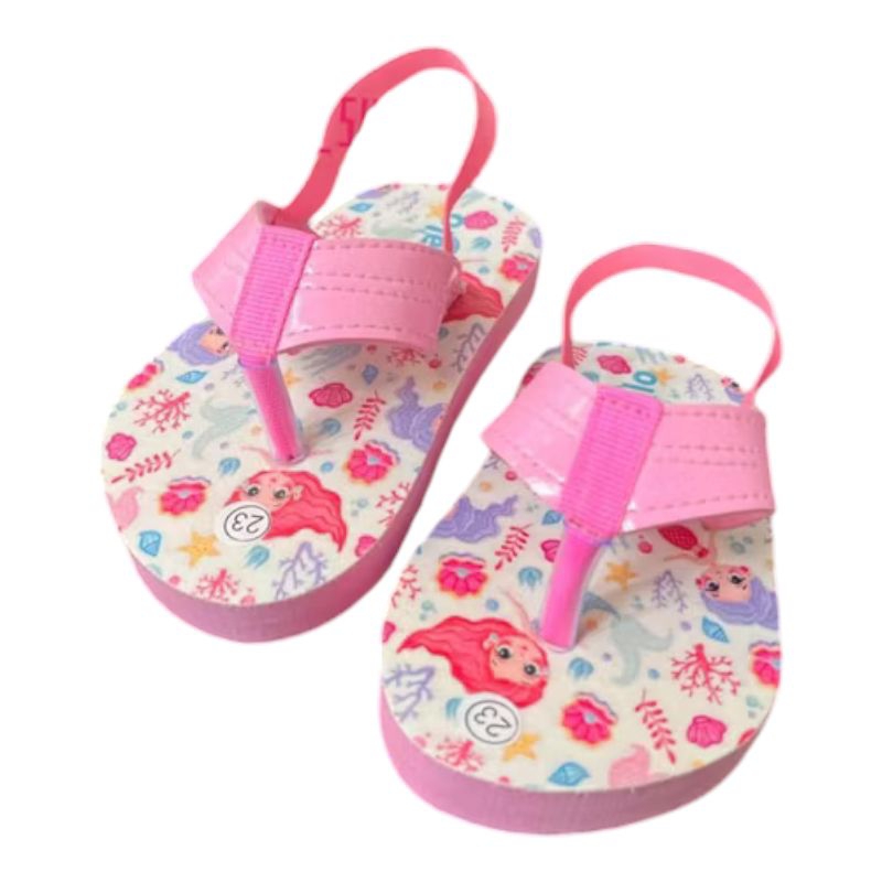 Dhirgam_Official -  Putri Duyung Sandal anak Baby Kids anak cewek cantik sandal karet ada tali belak
