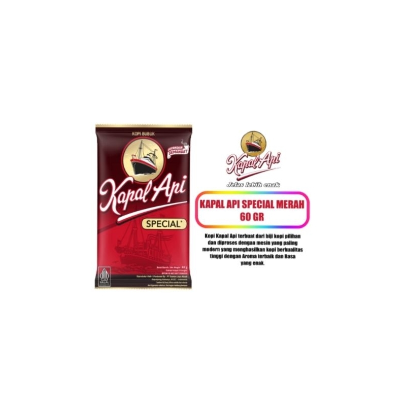 

Kapal Api Kopi Bubuk SPECIAL Merah 60 g - Pcs