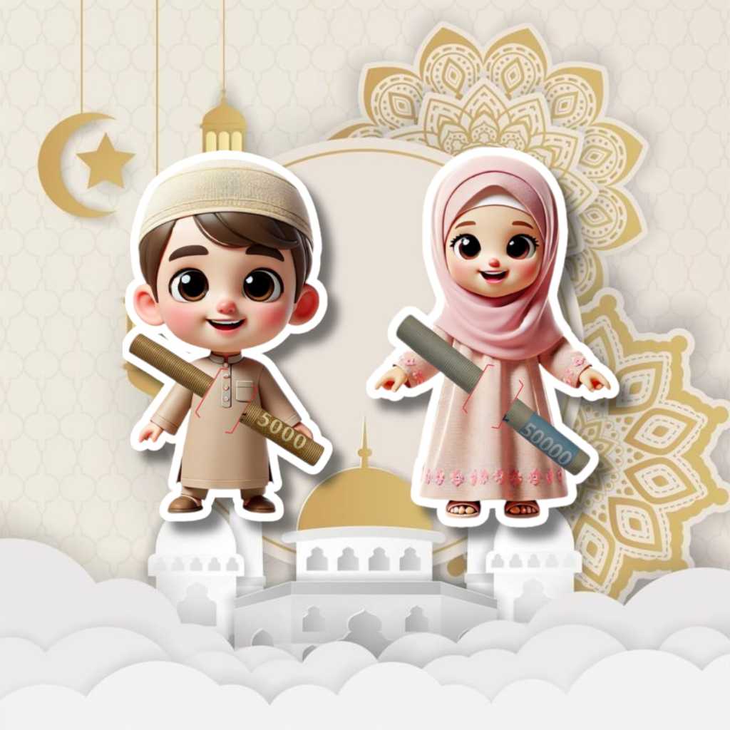 

isi 10 pcs Amplop lebaran karakter 3d 2025 amplop peluk uang angpao lebaran unik gemoy