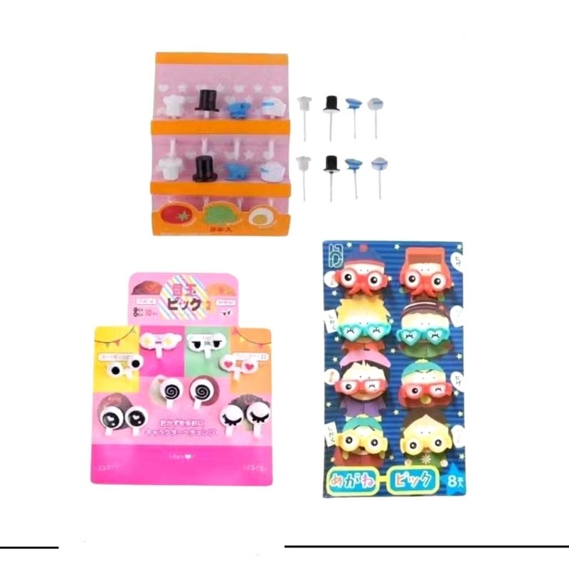 Tusuk bento gemoy, food pick bekal karakter, tusuk bento murah