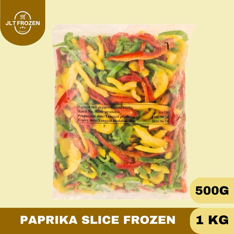 

Mixed Pepper Slice Frozen / Paprika Iris Beku / Paprika Slice Frozen / Paprika Bel-pepper Potong - 500g / 1kg