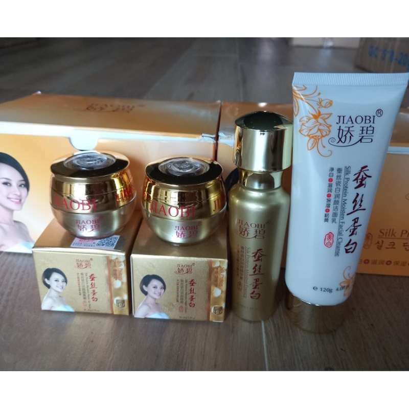 JIAOBI GOLD/CREAM JIAO BI Original Taiwan Komplit (Day+Night+Sabun+Serum)