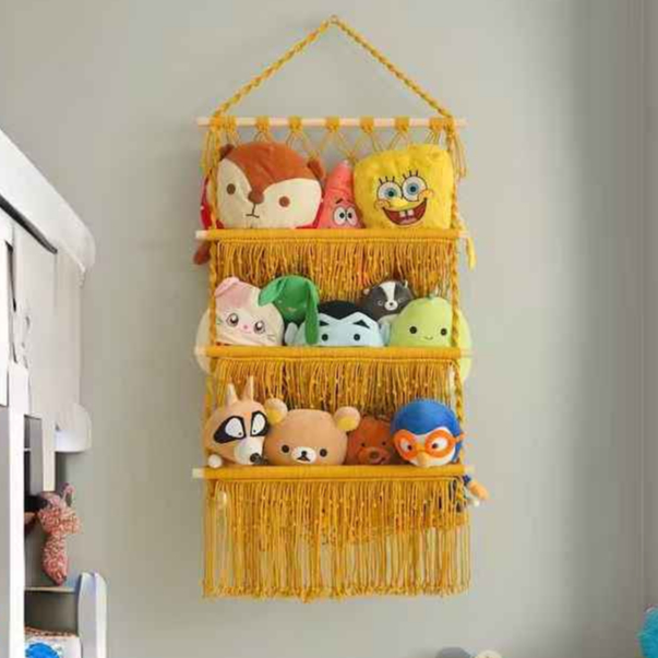 rak boneka gantung hiasan dinding kamar rak lucu simple