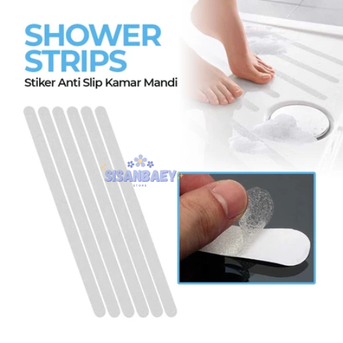 Stiker Lantai Kamar Mandi Anti Slip Strips Sticker Transparan Tempel Keramik Lantai Toilet Dapur Tan