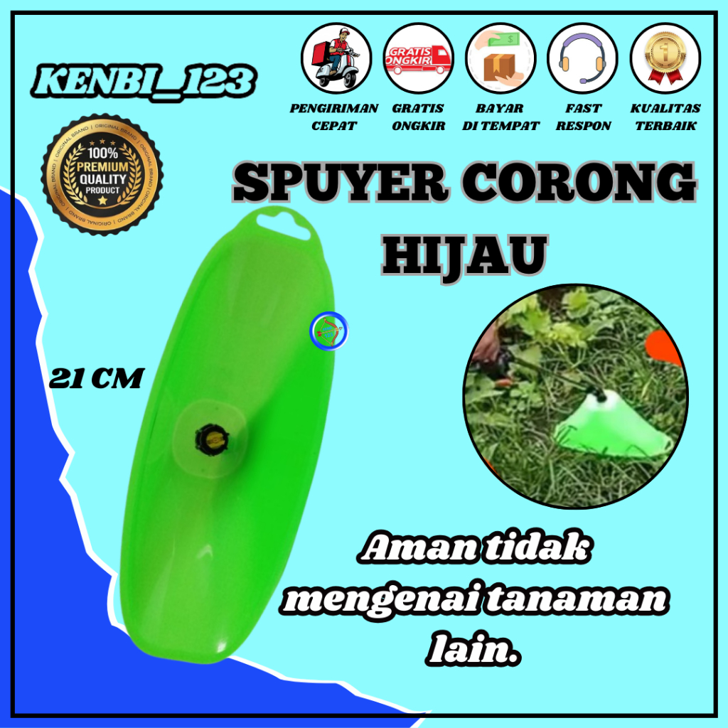 SPUYER / NOZZLE SPRAYER / NOZZLE PLASTIK CORONG ANTI ANGIN FUN 25 CORONG SPRAYER WARNA HIJAU LONJONG