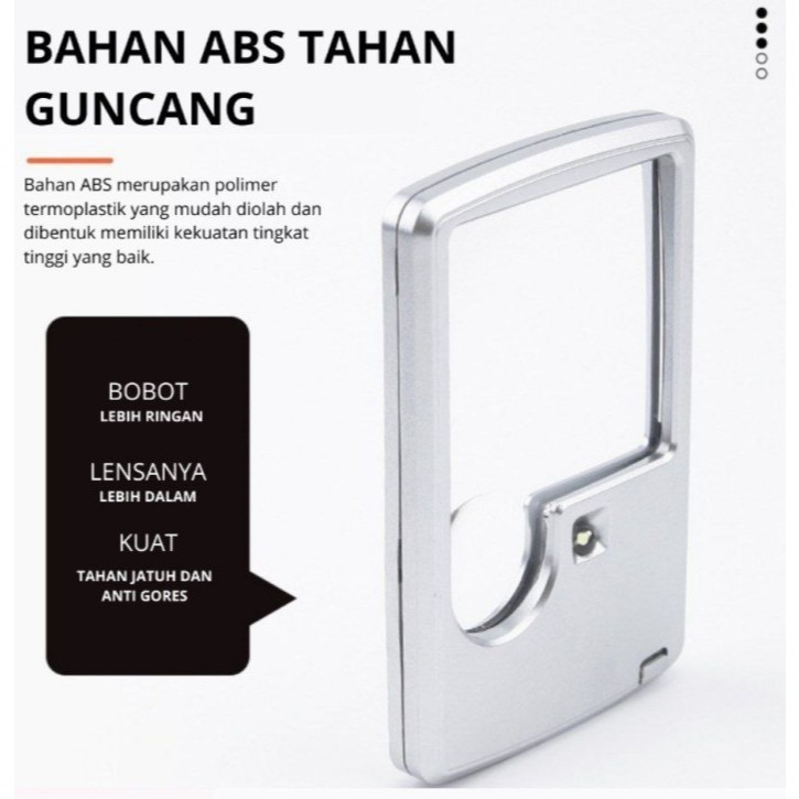 

Kaca pembesar lampu LED persegi panjang ultra tipis business card magnifier portable optical lens acrylic rectangular card