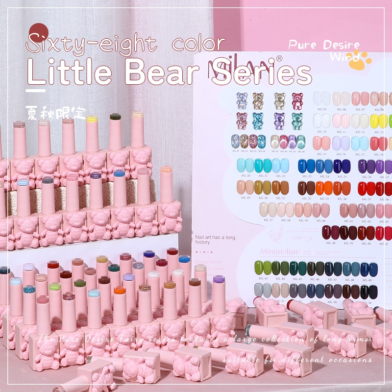 15ml 68 warna cat kuku gel macaron warna jelly cat kuku gel cat kuku mata kucing cat kuku berlian (d