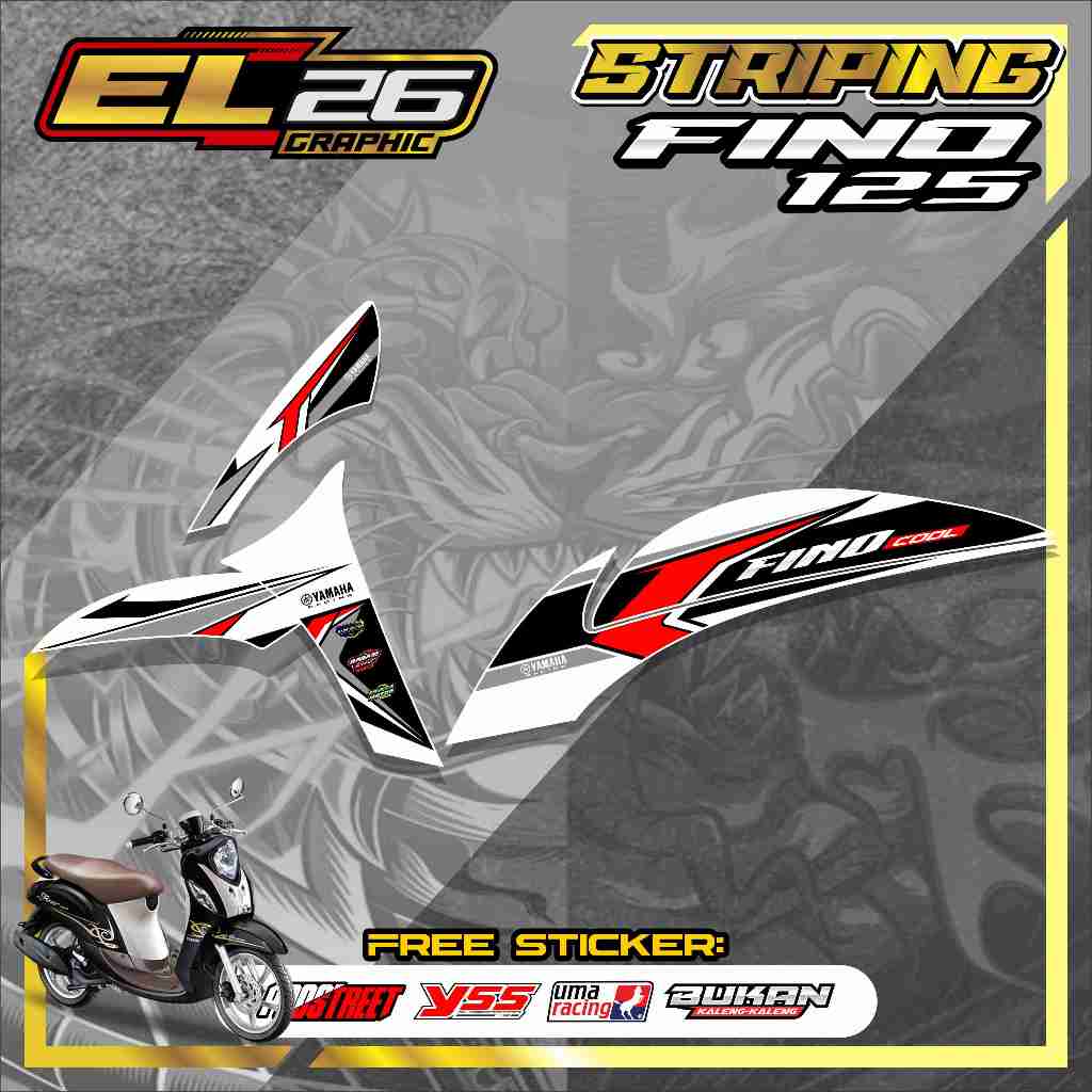 645 STRIPING STICKER FINO 125  - STICKER FINO 125 MOTIF PETRONAS