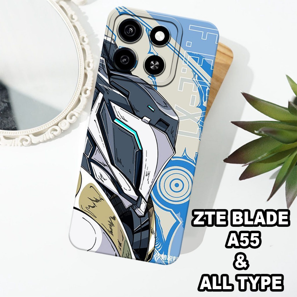 G51 - Softcase ZTE Blade A55 Terbaru 2024 - motif ROBOT - silikon ZTE Blade A55 - Casing ZTE Blade A
