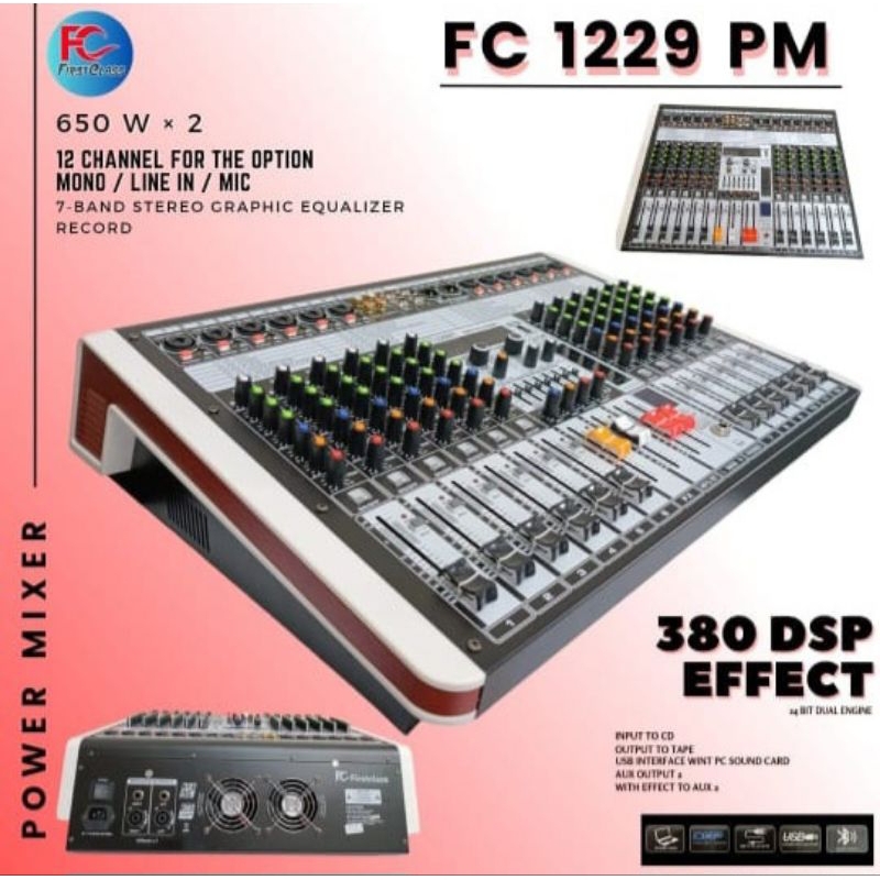 POWER MIXER 12 CHANNEL FIRSTCLASS FC 1229PM