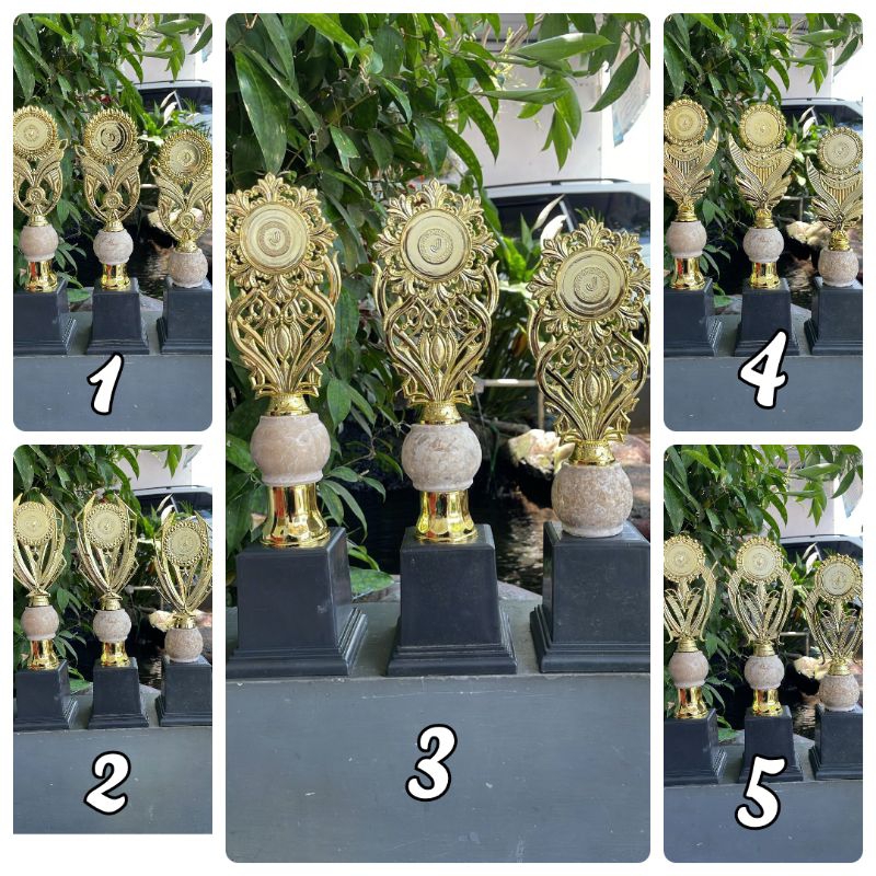 Piala Marmer Set 123 Piala juara kelas Piala Imtihan Piala Lomba Piala 123 Piala Plastik pialawisuda