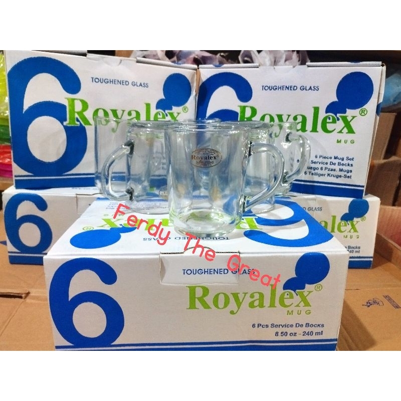 gelas royalex kopi kaca 255 / gelas kopi / gelas kaca / gelas polos (6 pcs)
