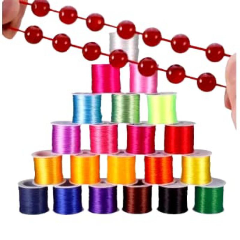 (10m) Tali Benang Elastis 0,8mm Tali Gelang Elastis