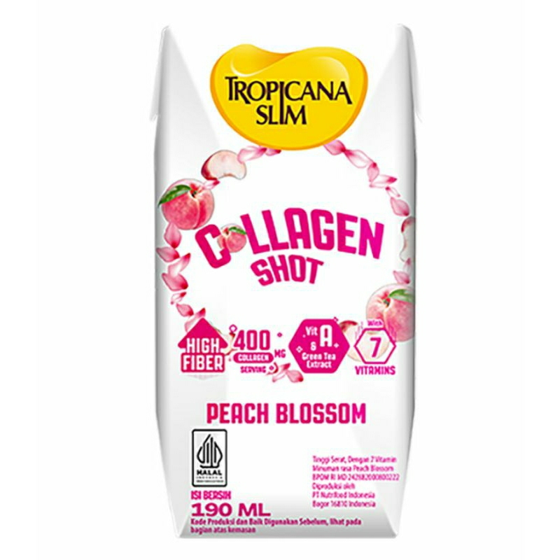 

Tropicana slim collagen shot peach blossom minuman tinggi serat 190ml