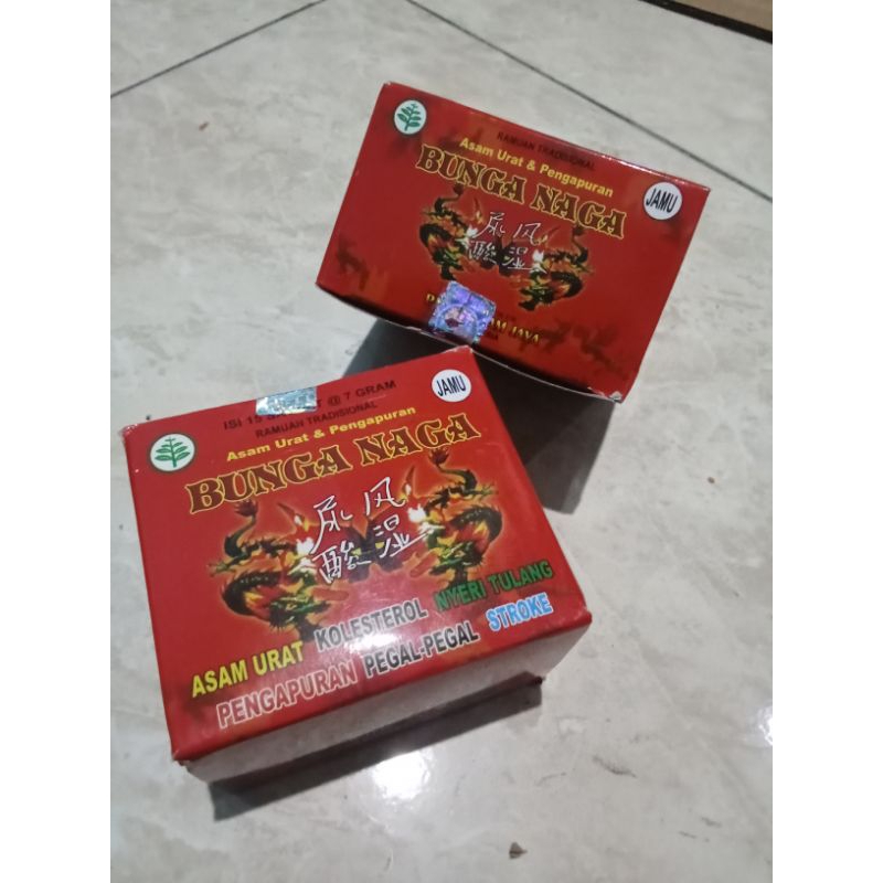 

Jamu bunga naga asam urat original isi 15 bungkus