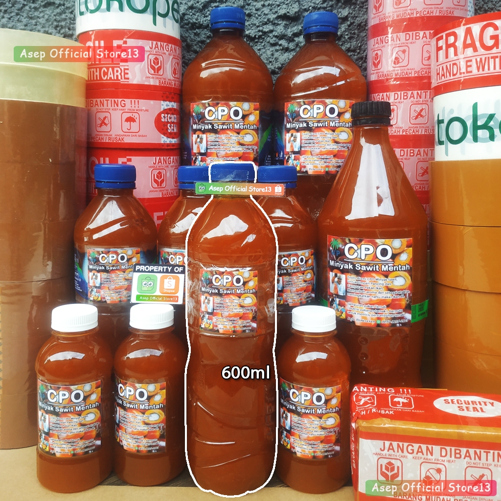 Umpan Pancing Minyak Sawit Mentah 600ml, CPO (Crude Palm Oil) Super, Essen Alami