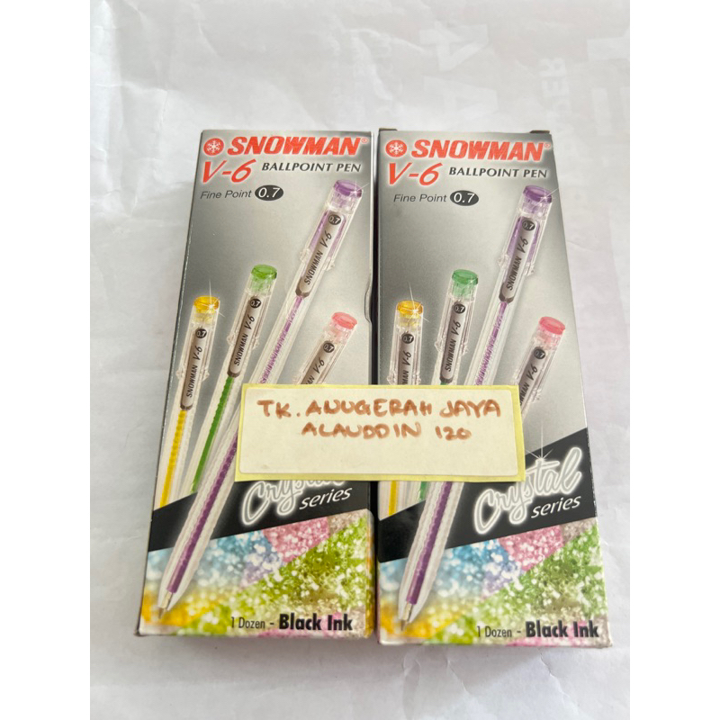 

PULPEN SNOWMAN V6 0.7 MM , PULPEN V6 CRYSTAL SERIES