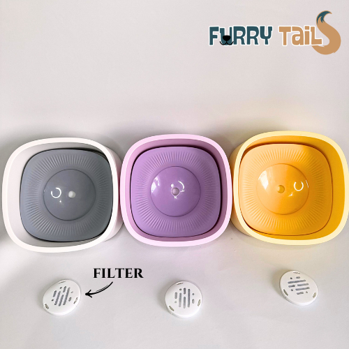 [FURRYTAILS] - Pet Bowl Anti Tumpah dengan Filter by KIMPETS - Tempat Minum Anjing Anti Basah - Mang