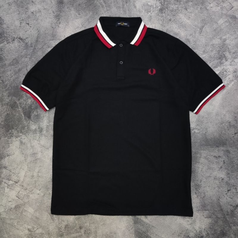 Kaos T-shirt Polo Fred Perry Second Bekas Black