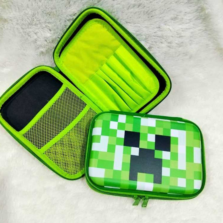 Kotak Pensil Motif Minecraft Tempat Pensil Lucu Kotak Pensil Anak Laki Laki Waterproof