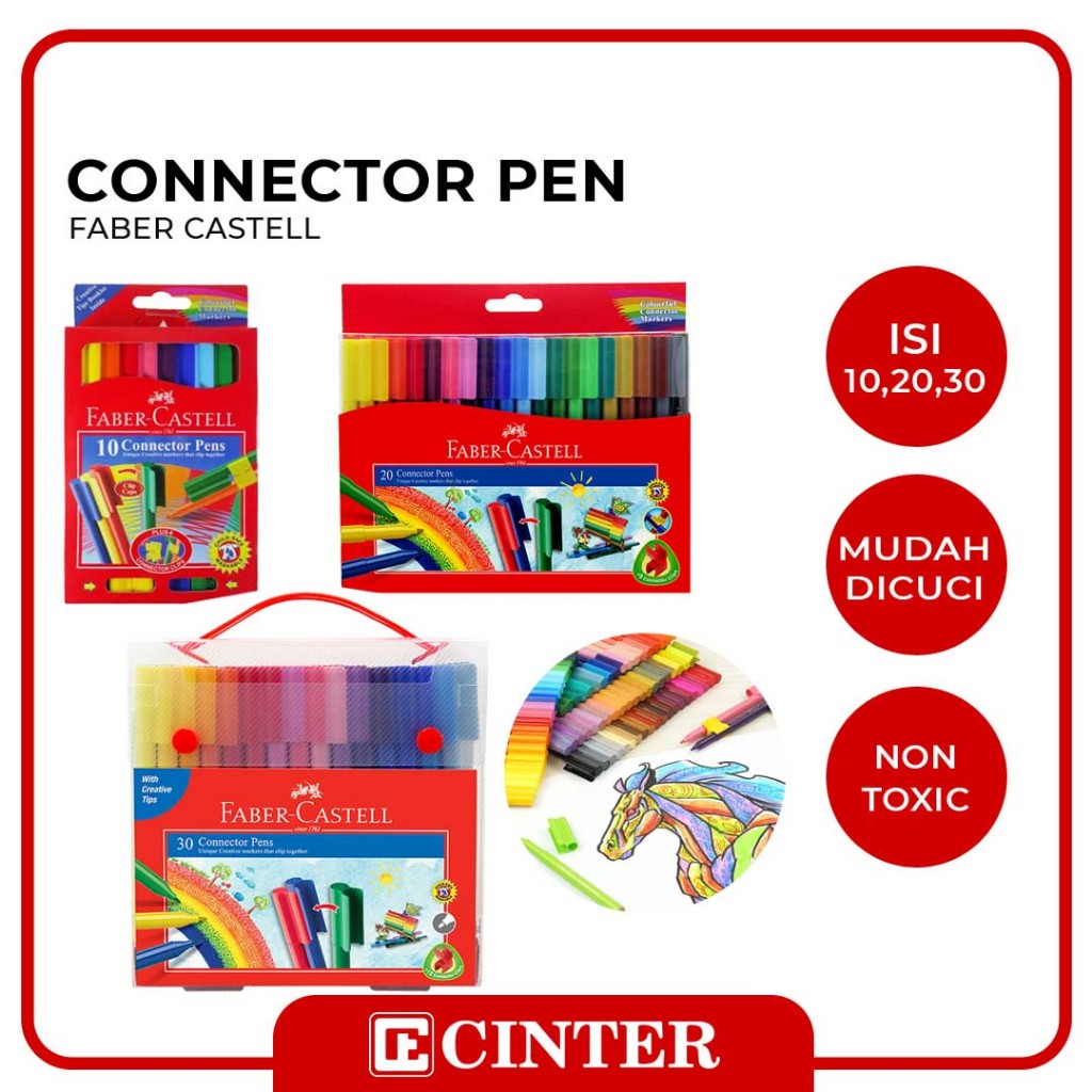 

FABER CASTELL - SPIDOL WARNA YANG BISA DISAMBUNG / SPIDOL CAIR / CONNECTOR PEN