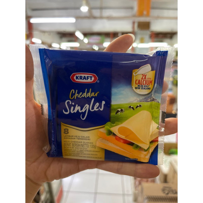 

kraft cheddar singles isi 8 - kraft keju singles - kraft keju slice