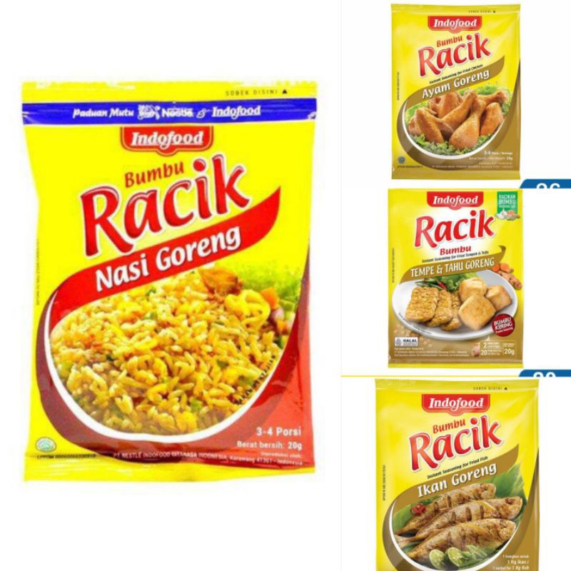 

bumbu racik / nasi goreng/ ayam goreng/ ikan goreng/ tahu tempe