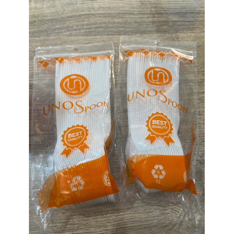 Sendok Plastik sekali pakai| sendok makan plastik isi 25