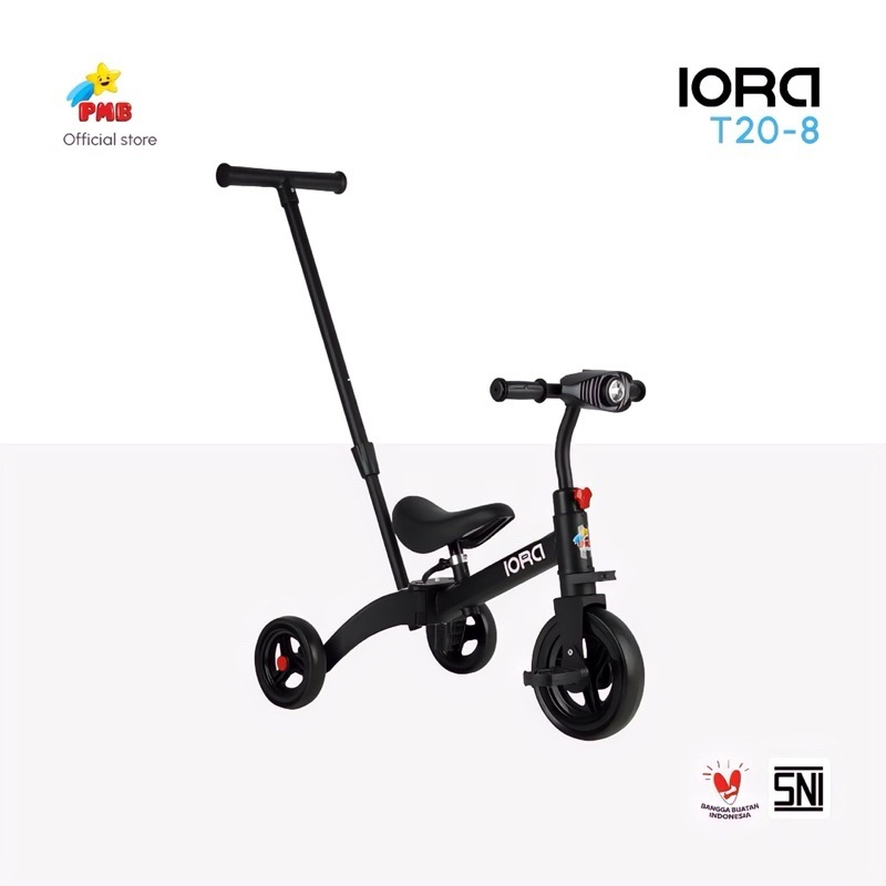 Sepeda Balance Bike PMB Iora T20-8 Sepeda Roda Tiga Pmb Iora Musik Lampu Dorongan PMB IORA T20-8