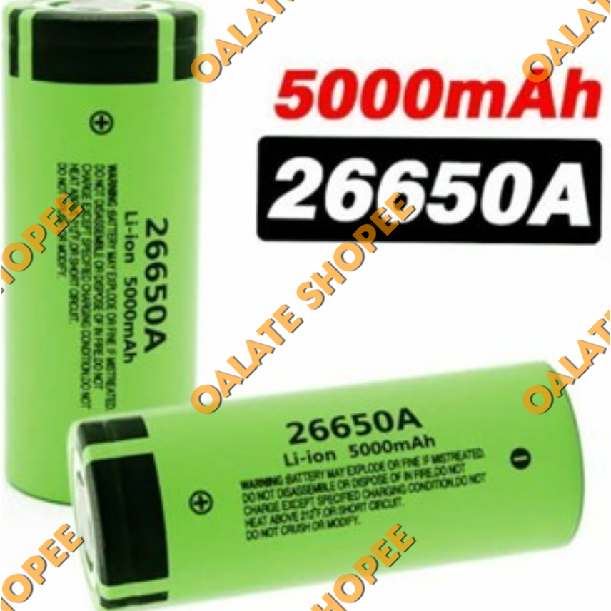 Battery 26650 26650A Batre Baterai Panasonic 5000Mah